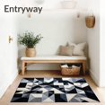 thumbnail image 3 of ODIKA 8'x10' Machine Washable Non-Slip Area Rug, Contemporary with Stylish Black and Grey Geometric Shapes High Traffic Rug, Gray, 104182, 3 of 7