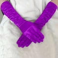 thumbnail image 2 of MIASHUI Women's Satin Ruffle Gloves, Vintage Style Wedding Gloves, Elegant Party Gloves for Special Occasions, Soft Stretchable Satin Gloves Purple, 2 of 4