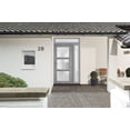 thumbnail image 4 of Front Exterior Prehung Metal-Plastic Door Frosted Glass / Manux 8552 Grey Ash / Side and Top Window / Office Commercial and Residential Doors Entrance Patio Garage 50" x 96" Right-hand Inswing, 4 of 5