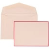 JAM Paper Wedding Invitation Set, Small, Bright Border Set, Pink Card with White Envelope, 100/pack