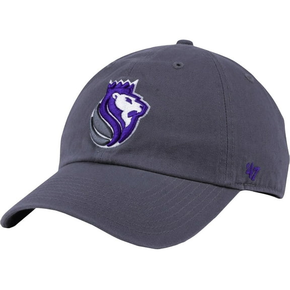 Men's '47  Gray Sacramento Kings Core Logo Clean Up Adjustable Hat