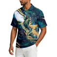 thumbnail image 4 of Tie Dye Polo Shirts for Men Henley Short Sleeve Cotton Linen Tees Causal Vacation Loose T Shirts, S, 4 of 6