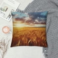 thumbnail image 2 of Creowell Field Sunset Clouds Pillow Covers for Couch Sofa Indoor Outdoor Printed on Both Sides Square Design 1PC 24x24in, 2 of 5