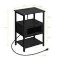 thumbnail image 5 of Oumilen Adult Modern Nightstand with Charging Station, Black, 5 of 5