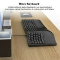 thumbnail image 3 of Ergonomic Keyboard Wired Keyboard K110 Arched Keyboard Curved Keys Padded Palm Rest Full Size Keyboard Expression Keys Business Office 110 Keys Black, 3 of 7