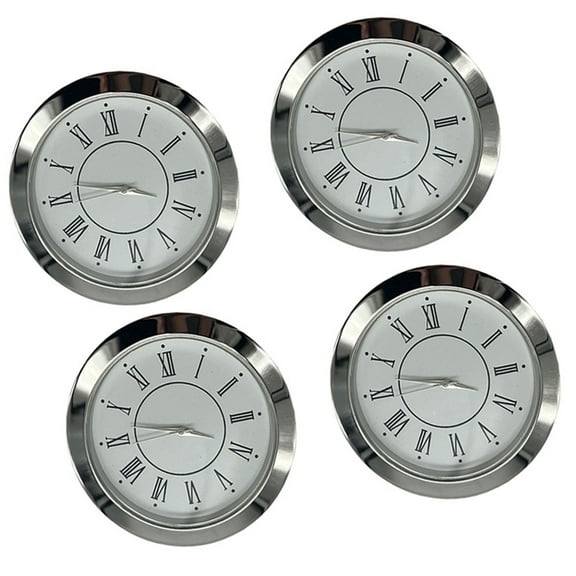 ROZYARD Set of 4 Clock Inserts 55mm Round Face Arabic Roman Number for DIY Enthusiasts