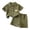 Army Green, variant on Toddlers and Baby Boys' Summer Clothes Infant Boy Button-town Shirt and Short Set Outfits (Khaki, 6-7 Years)