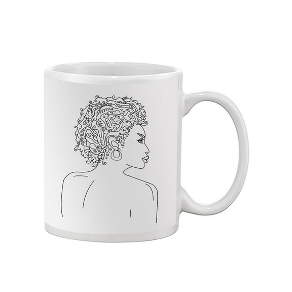 Cute Woman With Short Afro Mug - Image by Shutterstock,