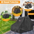 thumbnail image 6 of IC ICLOVER Zero Turn Mower Cover, 420D Riding Lawn Mower Cover Waterproof Outdoor, Lawn Tractor Cover Universal Fit up to 60" Decks, Greenworks, EGO, Craftsman, Husqvarna, Honda, 6 of 8