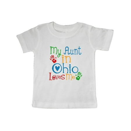 

Inktastic My Aunt in Ohio Loves Me Gift Baby Boy or Baby Girl T-Shirt