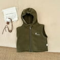 thumbnail image 2 of SGMVNU Toddler Boys Girls Cropped Vest with Hood Zipper Jacket Sleevless Fall Winter Warm Outerwear with Pockets(Size 12-18 Months, Green), 2 of 4