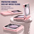 thumbnail image 7 of Allytechgroup for Samsung Galaxy Z Flip 5 Case with Screen Protector, Shockproof Solid Color Hinge Protection Bumper Rugged Case Cover for Women Men, Pink, 7 of 7