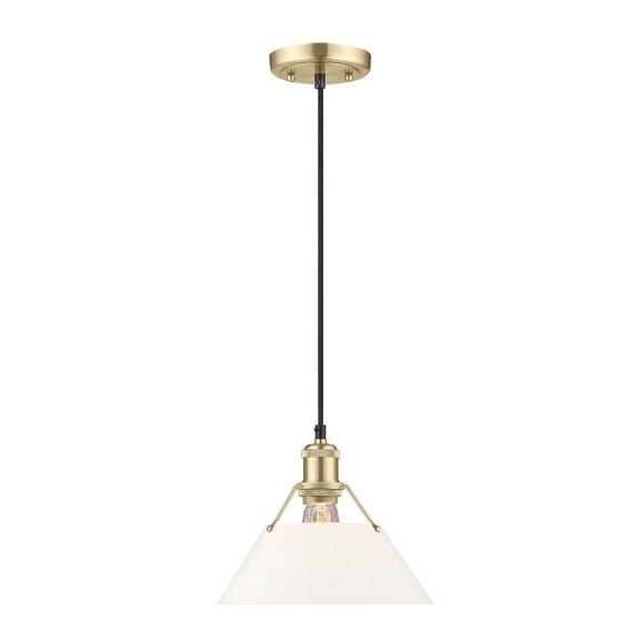 Orwell 1-Light Pendant in Brushed Champagne Bronze with Opal Glass