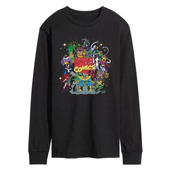 Marvel - Marvel Villian Collage - Men's Long Sleeve Graphic T-Shirt
