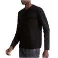 thumbnail image 1 of Hombres Sólido Manga larga Casual Cuello en V Moda Jersey Camiseta Blusa Tops Pompotops oipoqjl8550, 1 of 7