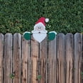 thumbnail image 3 of Christmas Santa Claus Fence Peeker Decoration, Reindeer Peeking Garden Yard Art Xmas Home Patio DIY Holiday Decor Outdoor Cute Garden Fence Sign Ornament, 3 of 6