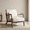 Antique White, variant on 31" High Density Sponge Modern Accent Chair, Comfy Reading Chair with waist support cushion, Modern Minimalist Sofa Chair with wood frame for living room sunroom, Antique White