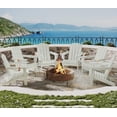 thumbnail image 3 of Chaises Adirondack Pliantes en HDPE Toutes Saisons, Ensemble de 2 – Porte-Gobelet, Pliables, Résistantes aux Intempéries, Texture Grain de Bois Embossée, Mobilier de Patio Extérieur pour Jardin, Terrasse, Foyer – Blanc, Lot de 2, 3 of 8