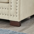 thumbnail image 6 of 3 Seaters Chesterfield Sofa, Velvet Upholstered Couch with Nailhead Trim and Pillows for Living Room Office Apartment, 6 of 12