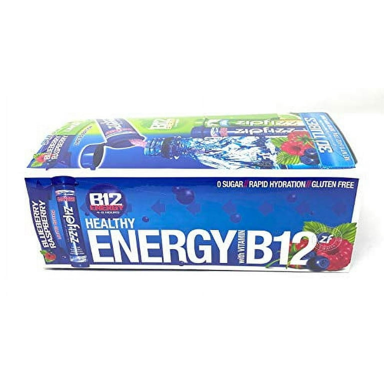 Zipfizz B12 Energy Limited Edition 30 Tube Split Box - Blue