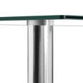 Elegant Transparent Glass & Iron Dining Table Easy Assembly