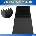 thumbnail image 4 of 1InTheOffice Desktop File Organizer, File Sorter, File Holder for Desk, 7 Compartments, Vertical, Plastic, Black, 4 of 7