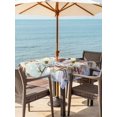 thumbnail image 2 of Outdoor Tablecloth with Umbrella Hole and Zipper, Christmas Snowman Square Table Cloth 54x54 Inch Waterproof Tablecloth, Xmas Tree Snowflake Eucalyptus Picnic Table Cover for Patio Camping, 2 of 7