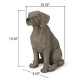 thumbnail image 2 of GDF Studio Hayesville Outdoor Dog Garden Statue, Dark Brown, 2 of 7