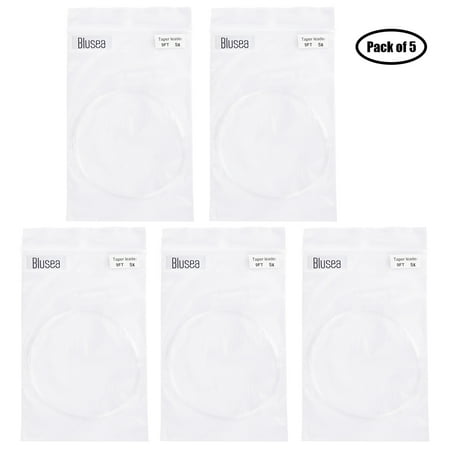 Blusea 5 Pack 9 Feet 0X-6X Tapered Leader Nylon Clear Fly Fishing