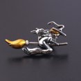 thumbnail image 1 of Langgg Durable Metal Brooch In Witch Riding Broom For Halloween And Casual Wear Novelty, 1 of 6