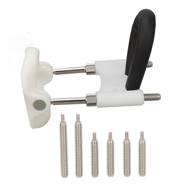 Extensor de Pene Masculino Ajustable Tamaño Potente Entrenamiento Dispositivo de Tracción Peniana - Blanco Plata
