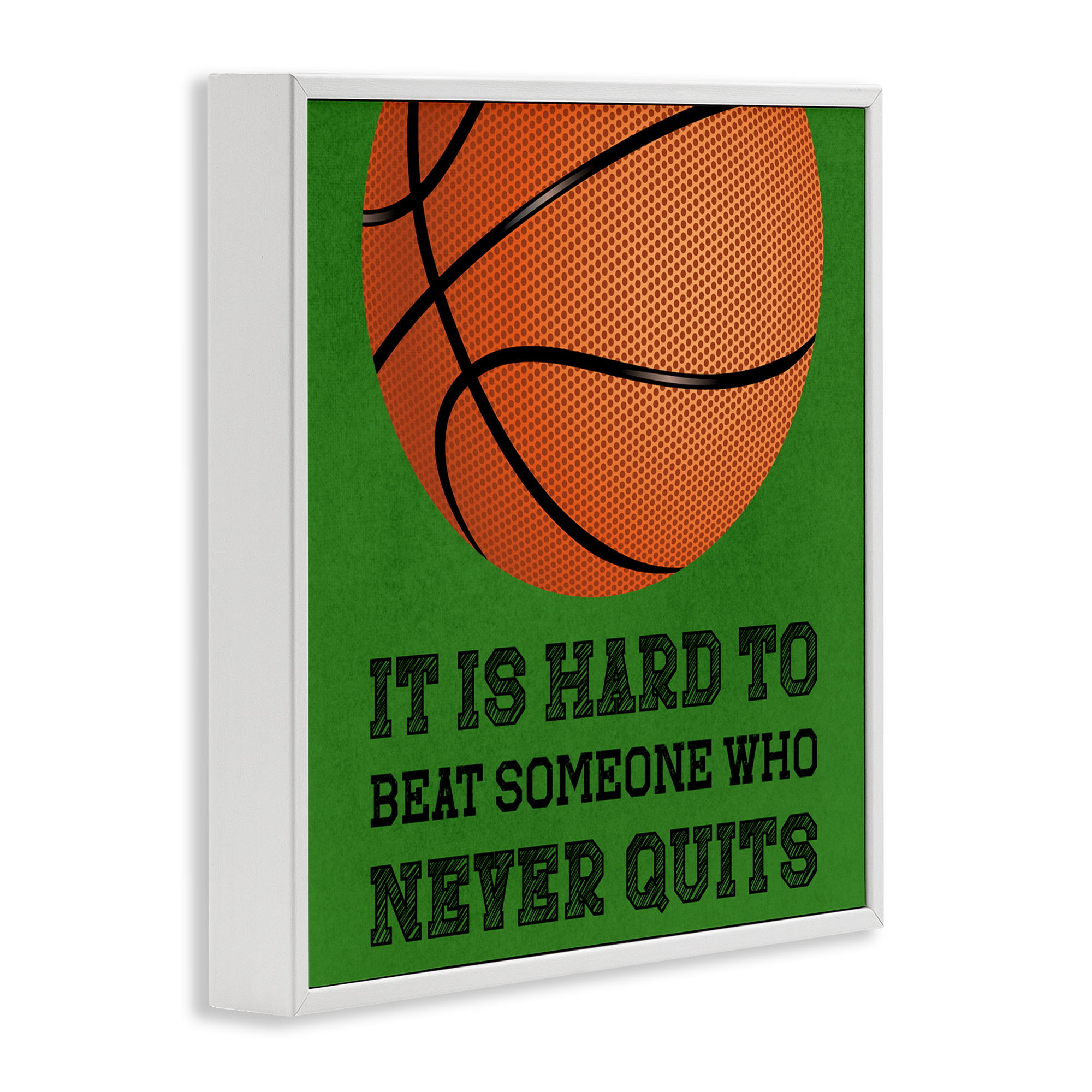 Someone Who Never Quits White Framed Giclee Art, design by Marcus Prime