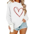 thumbnail image 4 of EchfiProm Christmas Sweatshirts for Women White Graphic Pullover Crewneck Long Sleeve Valentine Day Hers Tops Oversized, 4 of 8