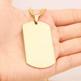 thumbnail image 6 of Military Army Dog Tag Real Mens Pendant Ball Bead Chain 14K Yellow Gold Necklace Fashion Accessories, 6 of 7