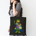 thumbnail image 7 of COMIO Whimsical Frog Character Tote Bag 2 Pcs Canvas Tote Bags Cute Aesthetic Tote Bags with Zipper, 7 of 7