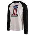 thumbnail image 2 of Harley-Davidson T-Shirt Homme Noir #1 Race Raglan Graphique Manches Longues (S27), 2 of 4