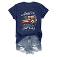 thumbnail image 4 of KHONTS Women's 250 Anniversary USA Shirt Patriotic America Graphic Casual Shirt 250 Years USA Flag Short Sleeve T-Shirt Dark Blue XXXL, 4 of 4