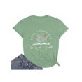 thumbnail image 5 of VILOVE Womens Summer Tops Teacher Shirts Book Plant Graphic Tees Crew Neck Short Sleeve T Shirts Green, 5 of 7