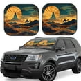 thumbnail image 2 of Picia Sunset Desert Journey 2 Piece Car Windshield Sun Shade Foldable | Foldable Sun Shield for Front Window Blocks UV Rays and Keeps Your Vehicle Cool-Small, 2 of 7
