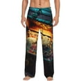 thumbnail image 1 of Fotbe Underwater Treasure Chest Pantalones de Pijama para Hombre, Pantalones de Dormir, Pantalones de Casa con Cintura Ajustable y Bolsillos-XX-Large, 1 of 6
