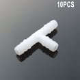 thumbnail image 1 of 10PCS White T Connector PE Aquarium Adapter Air Pump Hose Connector 4~8mm, 1 of 4