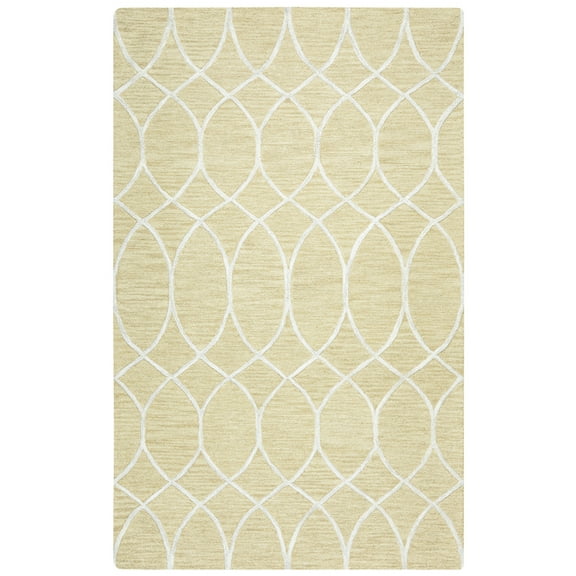 Gatney Rugs Crossing Area Rug CE9488 Beige Lines Swirls 9' x 12' Rectangle