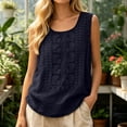 thumbnail image 3 of Lixiuxyad Cute Tank Tops for Women Elegant Embroidered Sleeveless Top For Relaxed Fit Tank With Casual Vibe Without Logo,Blue M, 3 of 6