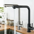 thumbnail image 1 of Conquer Your Kitchen With A Modern Brushed Nickel Faucet, Hot And Cold Water Mixer Ensures Precise Temperature Control, Dual Spray Modes Adapt To Any Task, 1 of 5