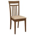 thumbnail image 3 of Liandra Chestnut 5-Piece Dining Set - 48" Wood Table & 4 Upholstered Chairs, Seats 4, Rectangular, for Dining Room. Asian Hardwood., 3 of 16