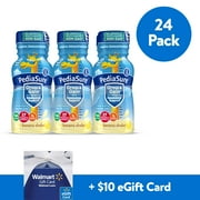 PediaSure Grow & Gain Kids’ Nutritional Shake, with Protein, DHA, and Vitamins & Minerals, Banana, 8 fl oz, 24-Count with complimentary $10 eGift Card