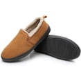 thumbnail image 4 of Men's Suede Fleece Lined Moccasin Slippers Anti-Skid Rubber Sole House Shoes Size 11, 4 of 5