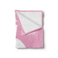 thumbnail image 2 of Bridal Shower Soft Flannel Fleece Throw Blanket, Celebration Bride Party Wedding Dress with Shadow Backdrop Image, Cozy Plush for Indoor and Outdoor Use, 50" x 70", Pale Pink and White, by Ambesonne, 2 of 5