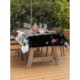 thumbnail image 2 of Outdoor Tablecloth with Umbrella Hole and Zipper, Black Christmas Rectangle Table Cloth 60x102 Inch Waterproof Tablecloth, Snowman Xmas Balls Pine Needle Tree Picnic Table Cover for Patio Camping, 2 of 7
