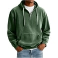 thumbnail image 6 of Luvrsol Men's Quarter Zip Pullover Hoodie Casual Long Sleeve Half Zip Hooded Sweatshirt for Daily Wear S-3XL, 6 of 6